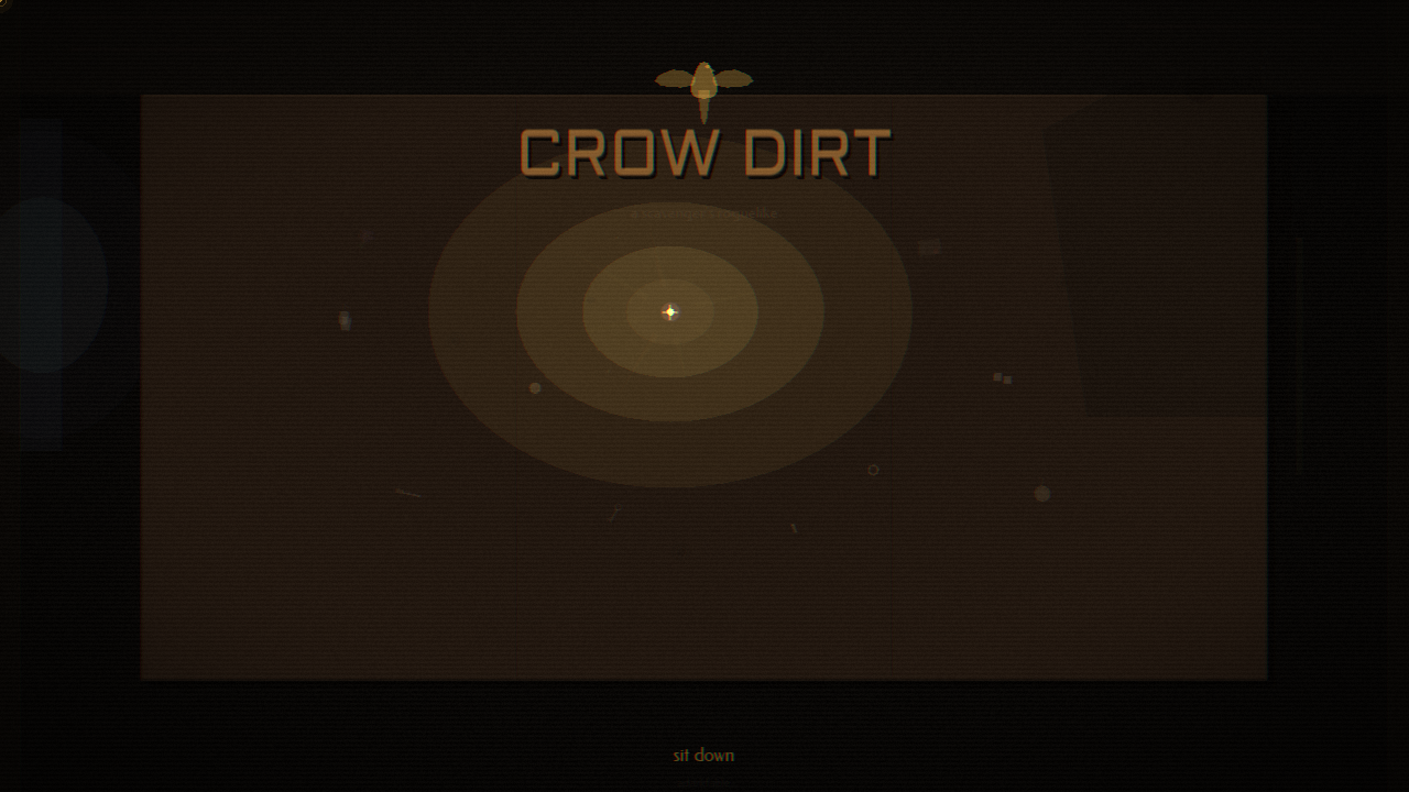 Crow Dirt title carved into a table by lantern